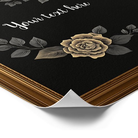 Personalisierte Luxus-Wall-Kunst - Eleganter Goldr Poster (Ecke)