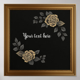 Personalisierte Luxus-Wall-Kunst - Eleganter Goldr Poster