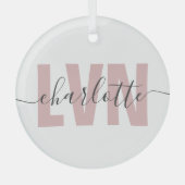 Personalisierte LVN-Lizenz für die Krankenschweste Ornament Aus Glas (Vorderseite)