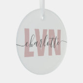 Personalisierte LVN-Lizenz für die Krankenschweste Ornament Aus Glas (Vorderseite Rechts)