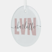 Personalisierte LVN-Lizenz für die Krankenschweste Ornament Aus Glas (Vorderseite links)