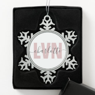 Personalisierte LVN-Lizenz für die Krankenschweste Schneeflocken Zinn-Ornament