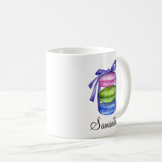 Personalisierte Macaron Farbige Tasse (VorderseiteRechts)
