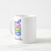 Personalisierte Macaron Farbige Tasse (Vorderseite Links)