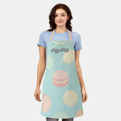 Personalisierte Macaron-Schürze – Süßer Küchenstil Schürze (Getragen)