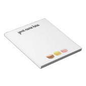 Personalisierte Macaroons Notepad Notizblock (angewinkelt)