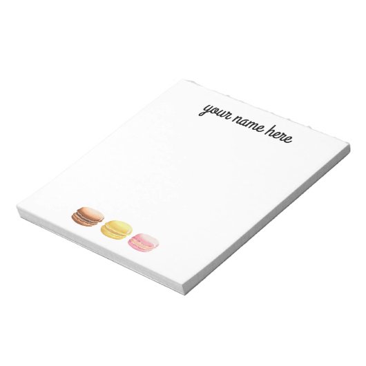 Personalisierte Macaroons Notepad Notizblock (Rotiert)