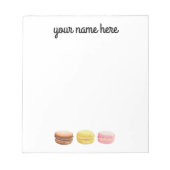 Personalisierte Macaroons Notepad Notizblock (Vorderseite)