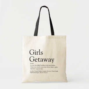 Personalisierte Mädchen-Ausflug Definition Tasche