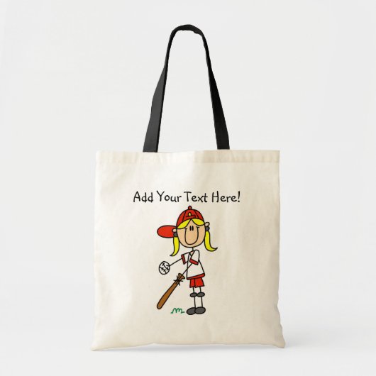 Personalisierte Mädchen-Baseball-Taschen-Tasche Tragetasche (Vorne)