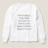 Personalisierte Mädchen Bella+Canvas Tri-Blend (Design Rückseite)