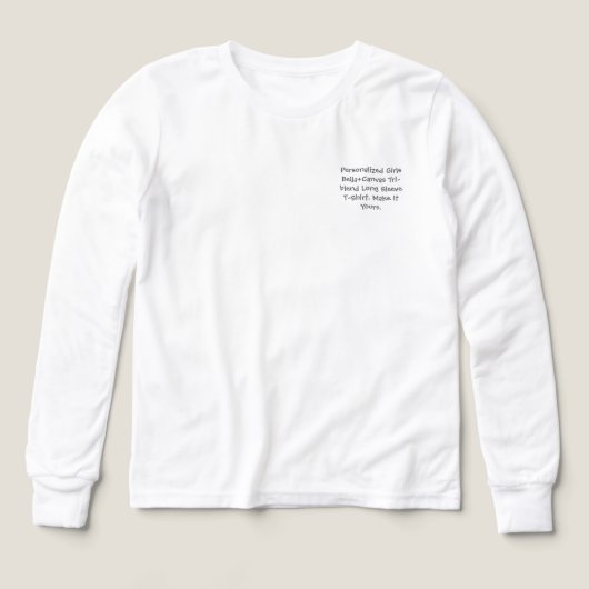 Personalisierte Mädchen Bella+Canvas Tri-Blend (Design Vorderseite)
