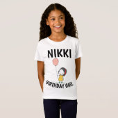 PERSONALISIERTE MÄDCHEN BIRTHDAY MÄDCHEN T - SHIRT (Vorne ganz)