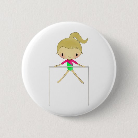 Personalisierte Mädchen gymnastisches Kleid u. Button (Vorderseite)