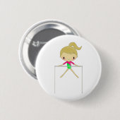 Personalisierte Mädchen gymnastisches Kleid u. Button (Vorne & Hinten)