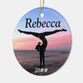 PERSONALISIERTE MÄDCHEN KERAMIK ORNAMENT (Links)