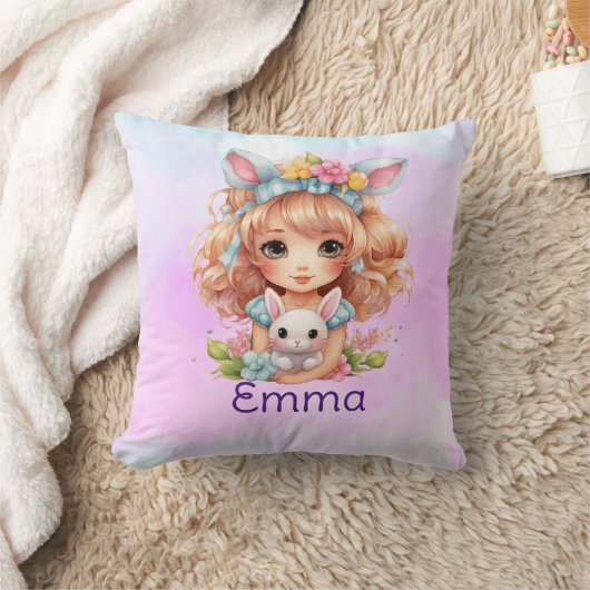 Personalisierte Mädchen Kissen (Decke)