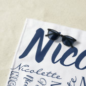 Personalisierte Mädchen mit Pferdeschimmel Strandtuch (Beispiel)