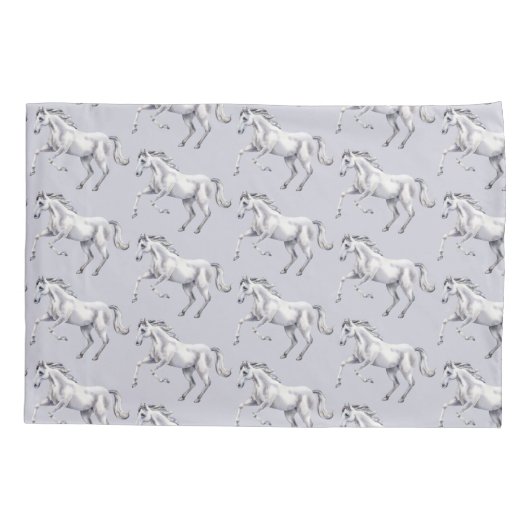 Personalisierte Mädchen nennen Pillowcase mit Pfer Kissenbezug (Rückseite)