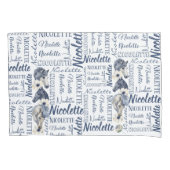 Personalisierte Mädchen nennen Pillowcase mit Pfer Kissenbezug (Vorderseite)