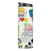 Personalisierte "Mädchen-power-Pickleball-Zeit" Thermosbecher (Nach rechts gedreht)