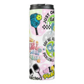 Personalisierte "Mädchen-power-Zeit im Pickleball" Thermosbecher (Rückseite)