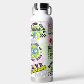 Personalisierte "Mädchen-power-Zeit im Pickleball" Trinkflasche (Vorderseite)