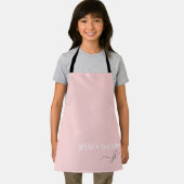 Personalisierte Mädchen-Rosa-Monogramm-Name Süß Schürze (Insitu)