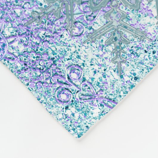 Personalisierte Mädchen Schneeflocke Fleecedecke (Ecke)