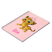 Personalisierte Mädchen-Tiger-Prinzessin Tigress Notizblock (Linke Seite)