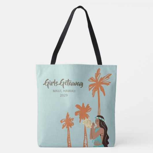 Personalisierte Mädchen weg Hawaii Tasche (Vorderseite)