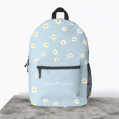 Personalisierte, mädchenblaue, zeitgenössische Kin Bedruckter Rucksack