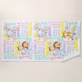 Personalisierte Mädchenname bei Kleinkindern Strandtuch (Vorderseite)