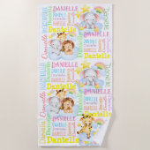 Personalisierte Mädchenname bei Kleinkindern Strandtuch (Vorderseite)