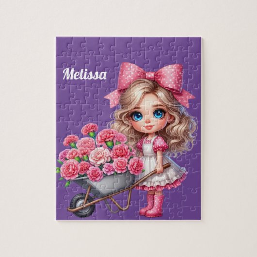 Personalisierte Mädchenname Puzzle (Vertikal)