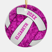 personalisierte Mädelvolleyball Keramik Ornament (Vorne)