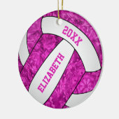 personalisierte Mädelvolleyball Keramik Ornament (Links)