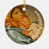 Personalisierte Madonna und Kinderzucht Keramik Ornament (Vorne)