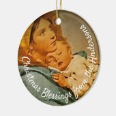Personalisierte Madonna und Kinderzucht Keramik Ornament (Links)