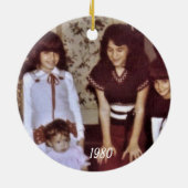 Personalisierte Madonna und Kinderzucht Keramik Ornament (Hinten)