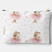 Personalisierte magische Dackel Hund in Rosa Zubehörtasche (Rückseite)
