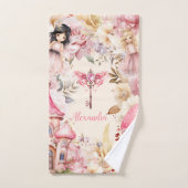 Personalisierte magische Fairy Floral Garden Pixie Badhandtuch Set (Handtuch)