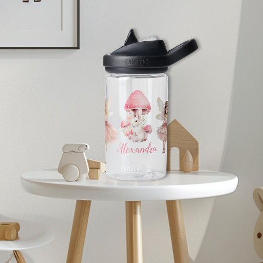 Personalisierte magische Fairy Floral Garden Pixie Trinkflasche