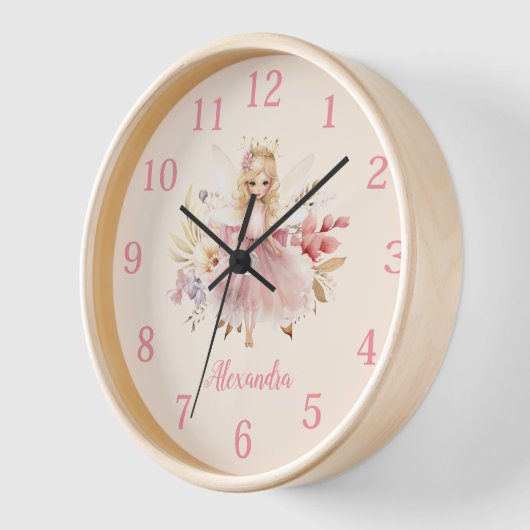 Personalisierte magische Fairy Floral Garden Pixie Uhr (Winkel)