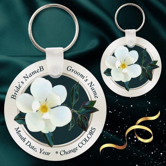 Personalisierte Magnolien-Favoriten für jeden Fall Schlüsselanhänger