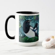 Personalisierte Magpie-Kaffee-Tasse