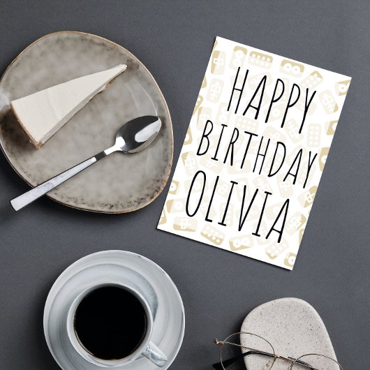 Personalisierte Mahjong-Fliesen - Geburtstagskarte