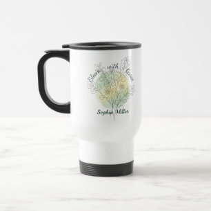 Personalisierte Mai-Geburtsblume mit individuellem Reisebecher
