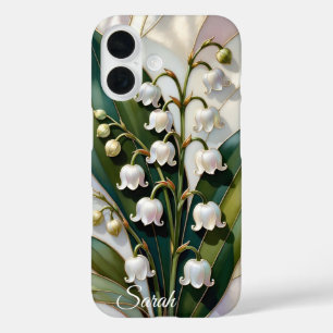 Personalisierte Maiglöckchen-Handyhülle iPhone 16 Hülle