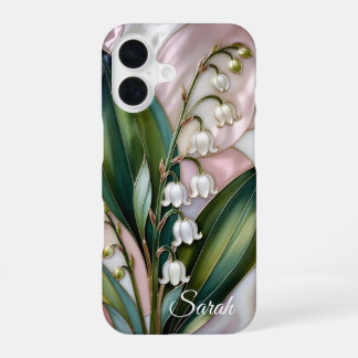 Personalisierte Maiglöckchen-Handyhülle iPhone 16 Hülle